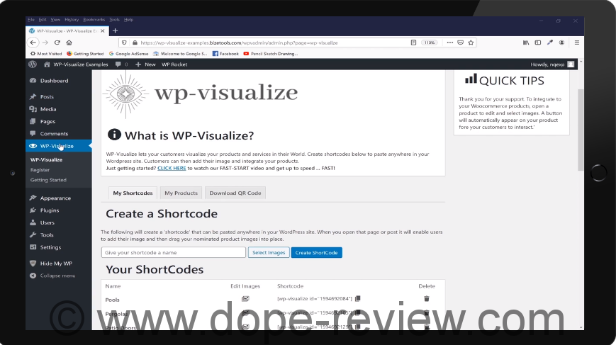 WP Visualize Review