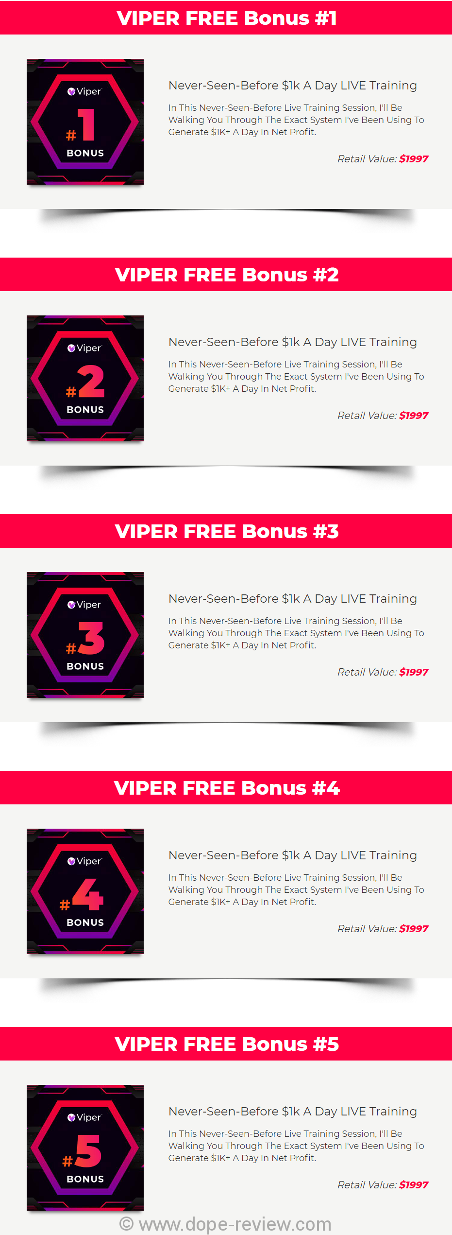 Viper App Bonus