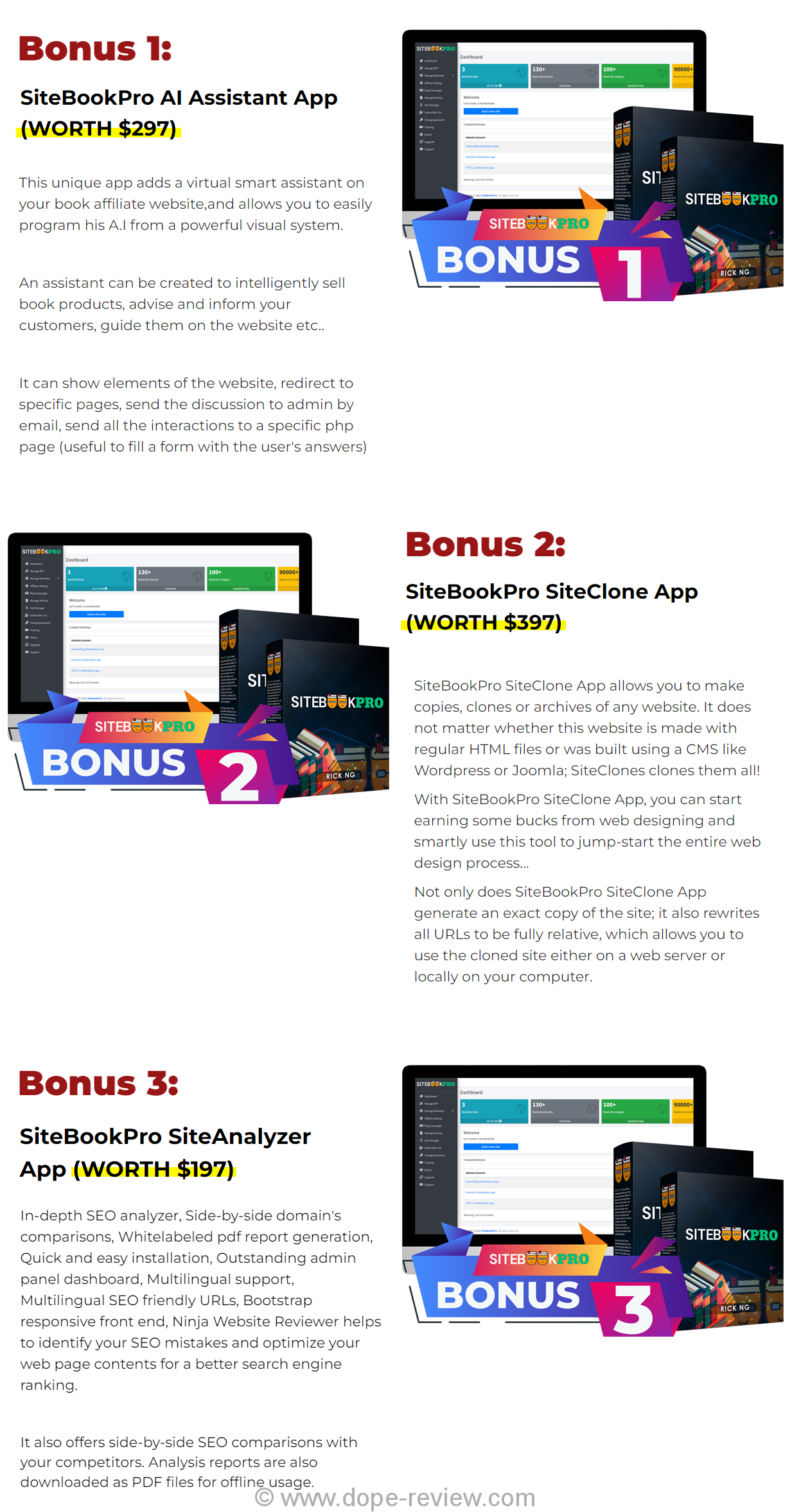 SiteBook Pro Bonus