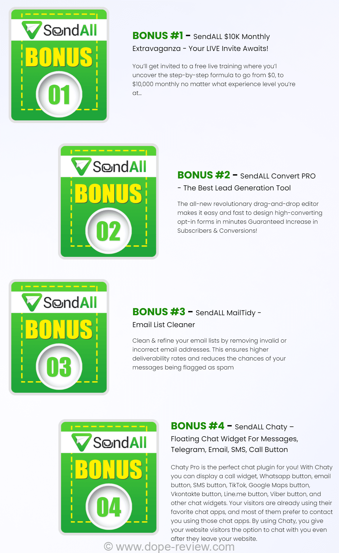 SendAll Bonus